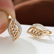 Ins Leaf-shaped Rhinestones Earrings Fashion Unique – Stylish Gifts — 3