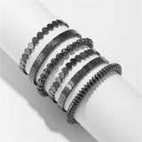 Women's Geometric Black Gallstone Hand Braided – Jewelry Gift Ideas — 6