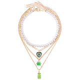 Heart Maple Bear Pendant Multilayer Twisted Chain – Jewelry Gift Ideas — 6