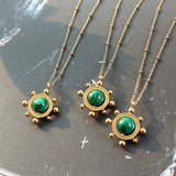 French Ins Wind Rotatable Malachite Vintage – Jewelry Gift Ideas — 2