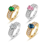 Hollow Pattern Colored Gems Blue Corundum Ring – Practical Gifts — 6