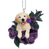 Rose Dog Acrylic Flat Pendant – Jewelry Gift Ideas — 13