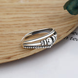 S925 Sterling Silver Fashion Simple Retro Three Layer – Stylish Gifts — 4