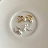 Women's 925 Sterling Silver Pearl Heart Earrings – Gifts for Her — 5