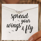 Silver Flying Wings Angel Wings Necklace – Jewelry Gift Ideas — 2