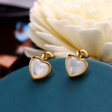 Simple Heart Shaped Pearl Earrings – Small Gift Ideas — 3