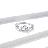White Gold Plated Heart Shaped Zircon English Ring – Stylish Gifts — 2