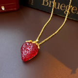 Women's Fashion Red Strawberry Shape Earrings – Jewelry Gift Ideas — 3