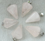 Natural Stone Agate Hexagonal Cone Pendant – Jewelry Gift Ideas — 4