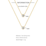 S925 Sterling Silver Double-layer Necklace – Jewelry Gift Ideas — 10