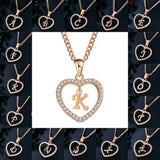 26 Letters Heart-shaped Zircon Pendant Necklace – Jewelry Gift Ideas — 17