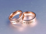My King Queen Ring 14k Rose Gold Couple Ring – Gifts for Couples — 6