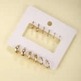Creative Fashionable Golden Twist Earrings Suit – Thoughtful Gifts — 18