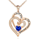 Lettering Necklace Double Heart Diamond – Jewelry Gift Ideas — 7