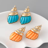 Resin Conch Earrings With Exaggerated Personality – Useful Gifts — 1