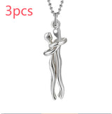 Love Hug Necklace Unisex Men Women Couple Jewelry – Gifts for Couples — 12