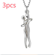 Love Hug Necklace Unisex Men Women Couple Jewelry – Gifts for Couples — 12