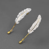 Feather S925 Sterling Silver Earrings – Holiday Gift Ideas — 1