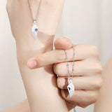 Wishing Stone Couple Necklace Sun Moon Love Simple – Gifts for Couples — 5