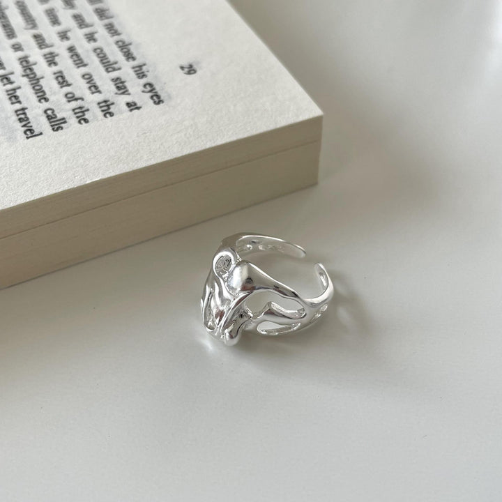 S925 Sterling Silver Women's Irregular Simple Ring – Gifts for Her — 1