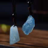 Natural Aquamarine Blue Pendant – Jewelry Gift Ideas — 4
