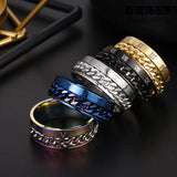 Roman Letter Rotatable Chain Rings Men Digital – Jewelry Gift Ideas — 8
