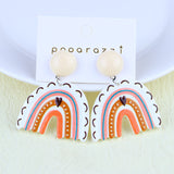 Cartoon Rainbow Contrast Color Acrylic Stud Earrings – Stylish Gifts — 13
