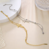 Simple Fashion Personality Vintage Cross Double Layer – Stylish Gifts — 3