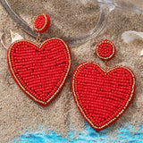 Fashion Valentine's Day Bead Doppel Herz Earrings – Stylish Gifts — 8