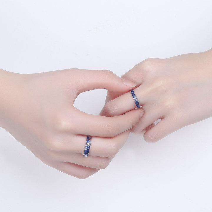 Silver Lovers Ring Van Gogh's Star Ring – Stylish Gifts — 1