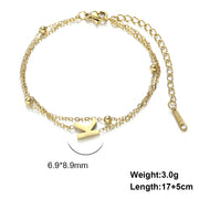 Cut Titanium Steel Double-layer Chain 26 Letters – Jewelry Gift Ideas — 3