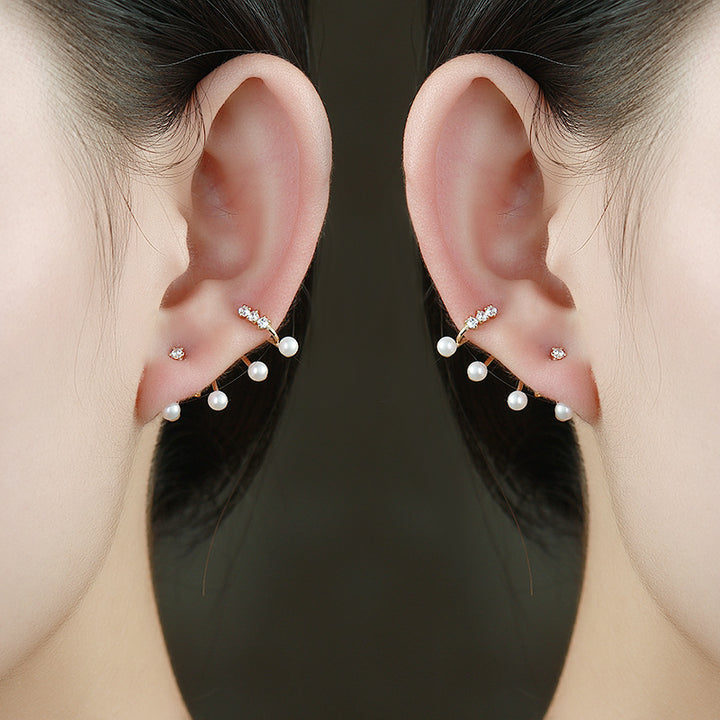 Natural Pearl Earrings Fashion OL Simple – Stylish Gifts — 1