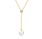 Lila Crystal Pearl Gold Necklace – Jewelry Gift Ideas — 1