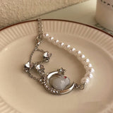 Women's Fashion Temperament Pearl Heart Bracelet – Jewelry Gift Ideas — 2