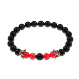 Black Glitter Stone Beaded Men's Bracelet – Jewelry Gift Ideas — 5