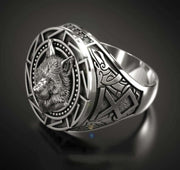Vintage Wolf Totem Thai Silver Ring – Unique Gift Ideas — 1