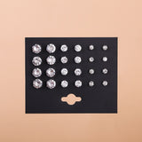 Round Six-claw Crystal Zircon Card Pack 12 Pairs – Practical Gifts — 6