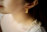 Vintage Court Wide Sparkling Gift Brushed Earrings – Everyday Gifts — 2