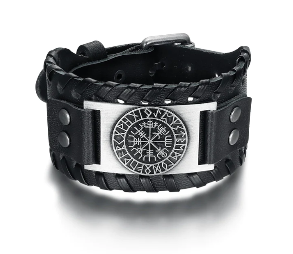 Beowulf Regalia Leather Buckle Arm Cuff With Metal – Everyday Gifts — 1