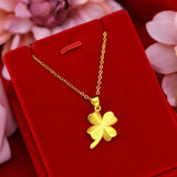 Gold Pendant Simple Grass Necklace – Jewelry Gift Ideas — 5