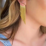 Gold Tassel Long Earrings – Meaningful Gifts — 2