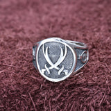Sterling Silver 925 Men's Distressed Ring – Gifts for Him — 1