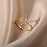 Crown Green Double Layer Hollow Ring – Unique Gift Ideas — 11