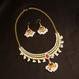 Women's Vintage Moonstone Necklace Pearl Earrings – Jewelry Gift Ideas — 4