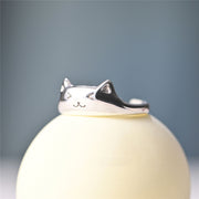 Fine Cat Rabbit Panda Adjustable S925 Silver – Gifts for Pet Lovers — 4