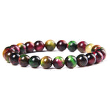 Natural Stone Color Scattered Beads 8mm Bead Bracelets – Useful Gifts — 8