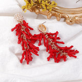 Ocean Coral Womens Pendant Earrings – Jewelry Gift Ideas — 2