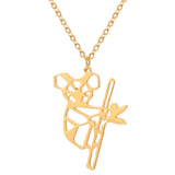 Simple Hollow Rose Stainless Steel Necklace Women – Jewelry Gift Ideas — 12