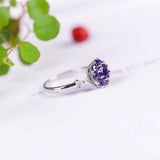 Fashion Natural Pure Body Amethyst Plum Ring – Stylish Gifts — 3