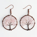 Crystal Gravel Bronze Wire Round Pendant Tree – Jewelry Gift Ideas — 2